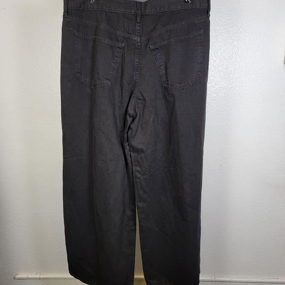 Universal Thread Super Wide Leg Relaxed Hip & Thigh Mid-Rise Size 16 Black - Picture 2 of 6